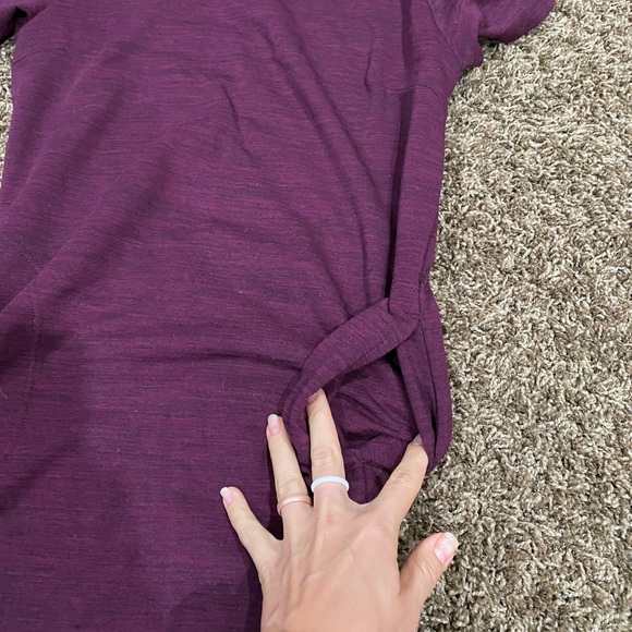 Maroon comfy dress with pockets - Picture 2 of 2